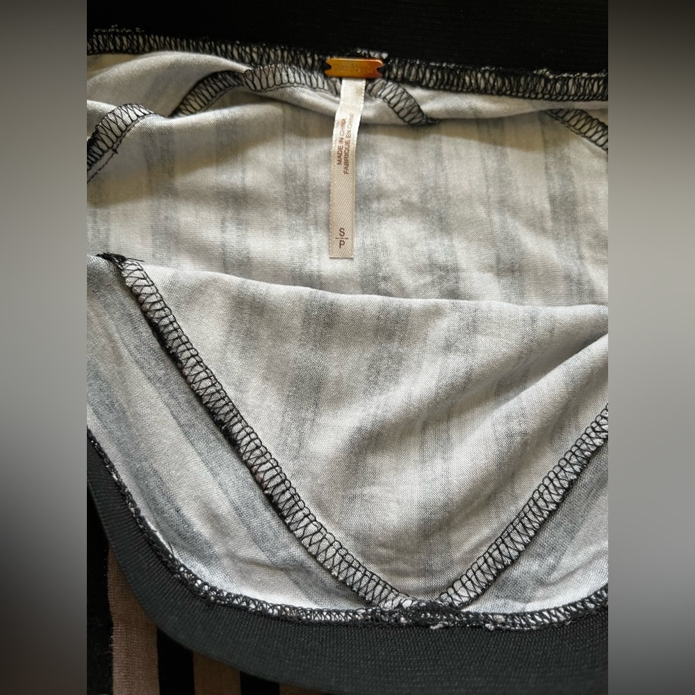 Free People Striped Maxi Skirt in Black and Tan - Picture 4 of 4